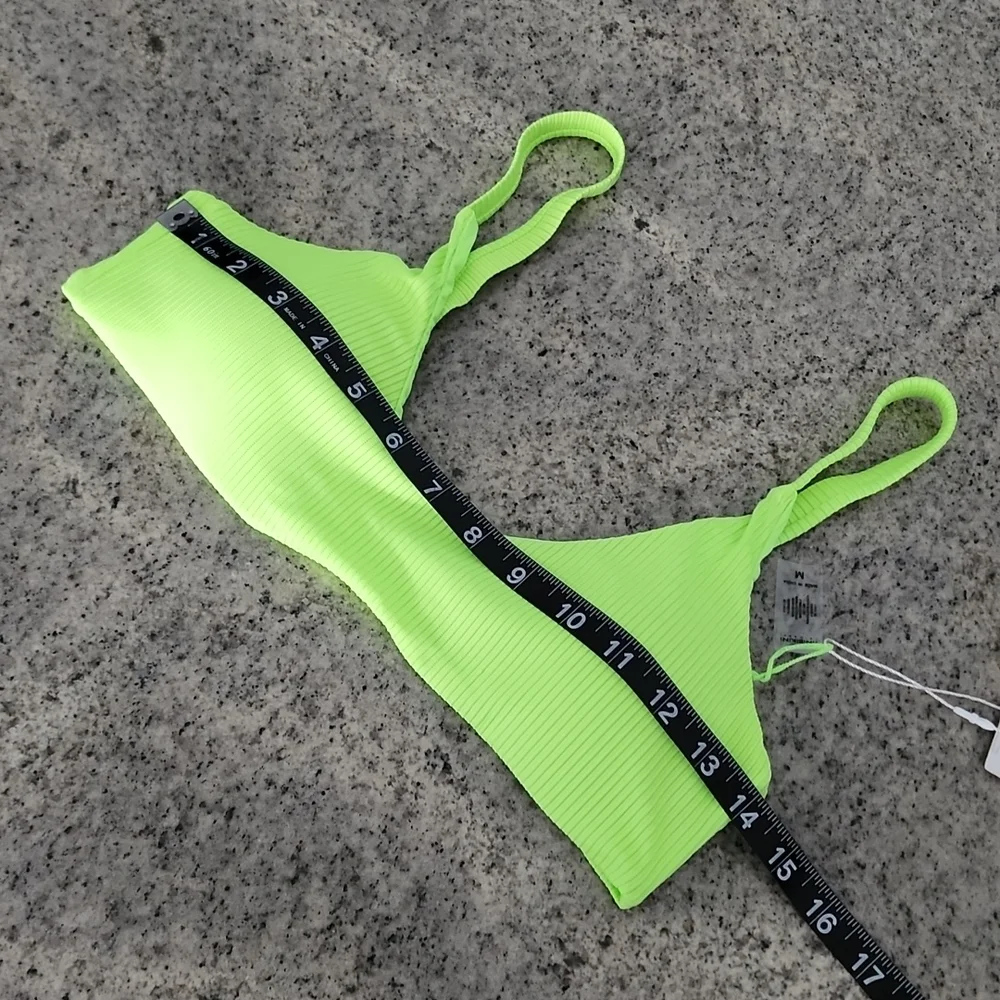 NWT....Tini Bikini neon green bikini top!
